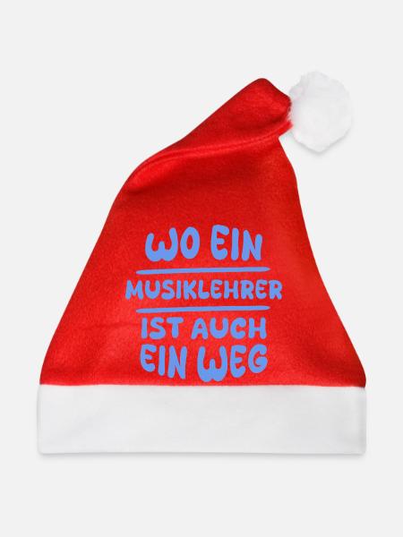 Musiklehrer als Geschenkidee - Weihnachtsmütze - Rot