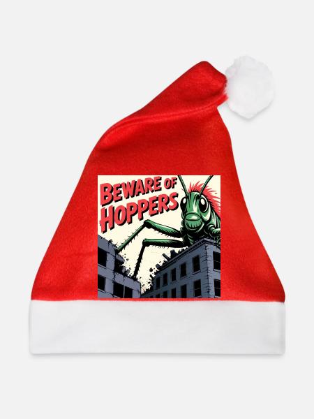 Grashüpfer Angriff - Weihnachtsmütze - Rot - Vorne