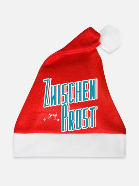 ZwischenProst - wir trinken weiter - Weihnachtsmütze - Rot - Vorne