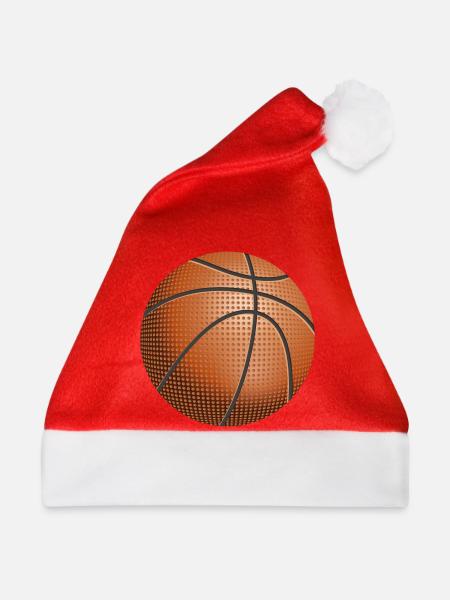 Basketball-gepunktete Textur - Weihnachtsmütze - Rot