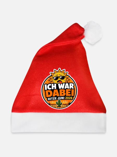 Hitzesommer 2026 | Ich war dabei - Weihnachtsmütze - Rot - Vorne