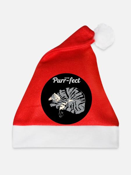Purr-fect Schlafkatze - Weihnachtsmütze - Rot