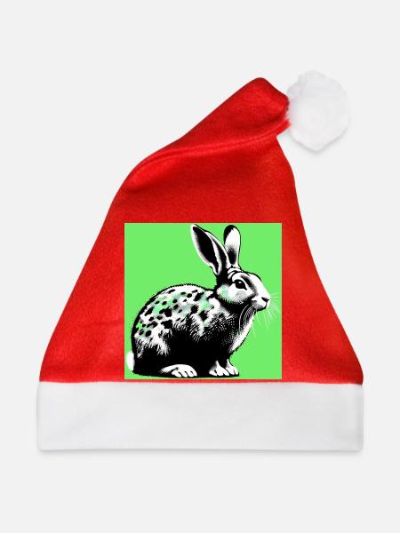 Kaninchen - Weihnachtsmütze - Rot