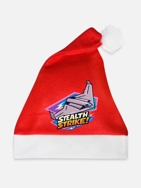 Stealth Strike Jet-Grafik - Weihnachtsmütze - Rot