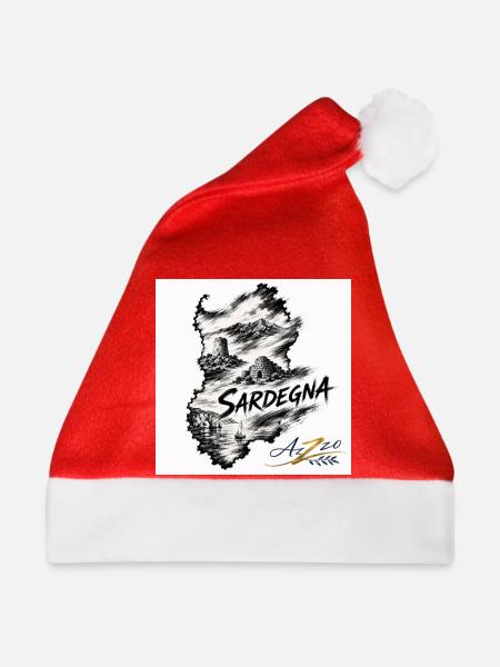 Azzo Sardegna  - Weihnachtsmütze - Rot - Vorne