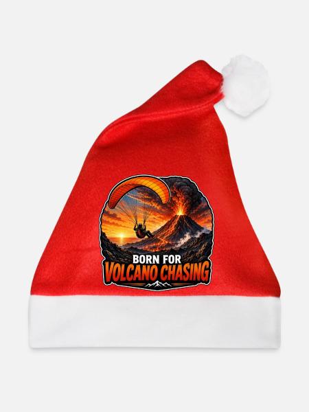 Vulkanjagd Paragliding Abenteuer - Weihnachtsmütze - Rot - Vorne