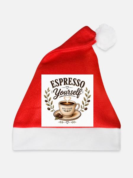 Espresso Yourself Coffee nil cafe Vintage - Weihnachtsmütze - Rot - Vorne