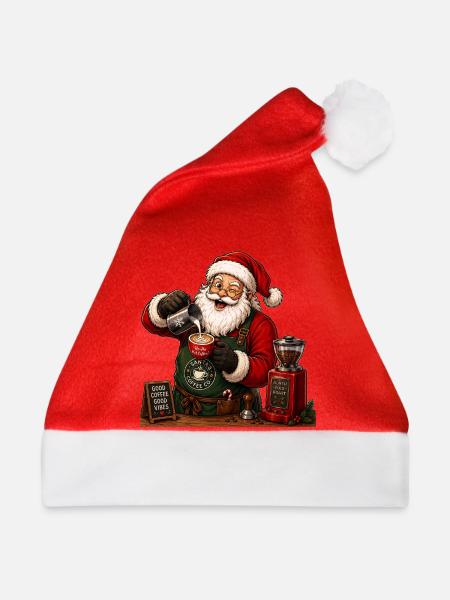 Santa christmas coffeeshop - Weihnachtsmütze - Rot