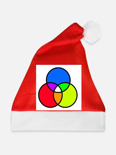 Venn-Diagramm - Weihnachtsmütze - Rot - Vorne