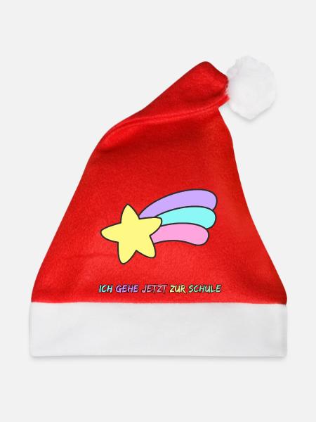 STERNSCHNUPPE SCHULKIND, EINSCHULUNG, GRUNDSCHULE - Weihnachtsmütze - Rot