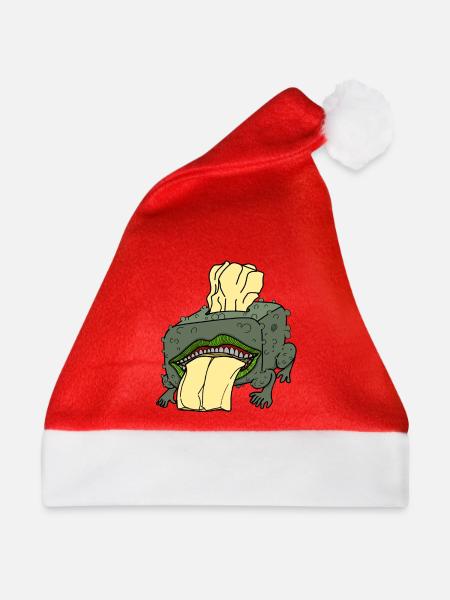 Frosch-Tissue Box Monster-Maskottchen - Weihnachtsmütze - Rot