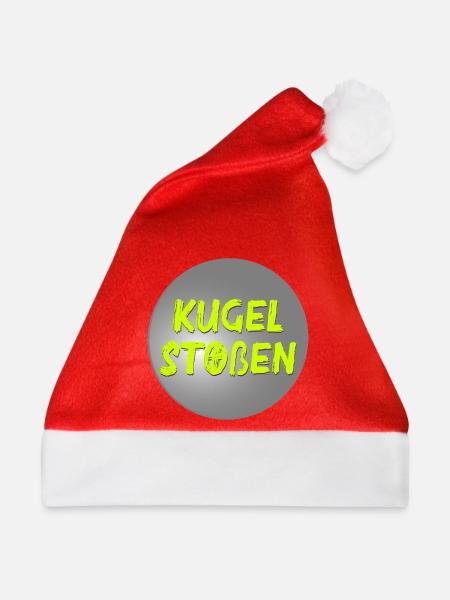 Kugelstoßen Stoßkugel - Weihnachtsmütze - Rot