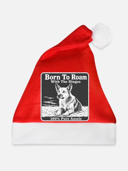 Abenteuerlust: Born To Roam With The Dingos - Weihnachtsmütze - Rot - Vorne