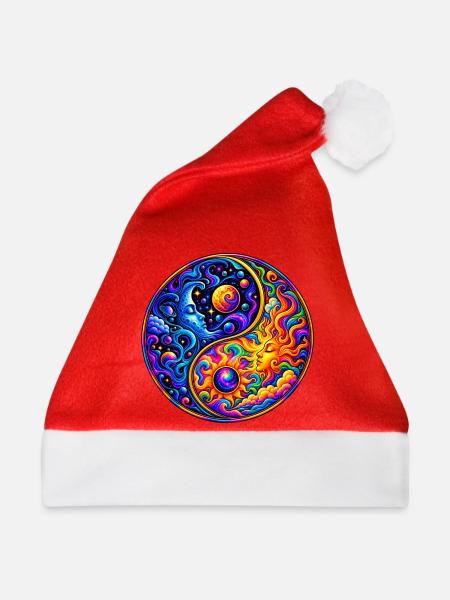 Yin & Yang - Weihnachtsmütze - Rot
