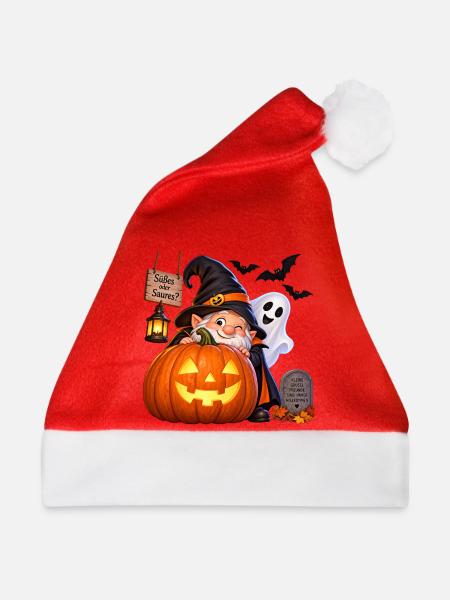 Halloween Wichtel - Süßes oder Saures ? - Weihnachtsmütze - Rot