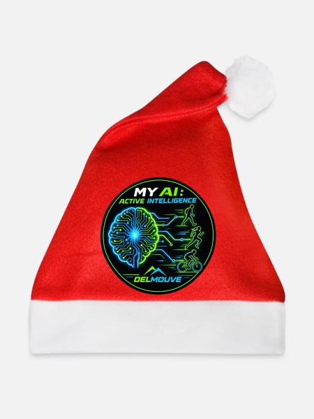Meine KI Aktive Intelligenz von DELMOUVE - Weihnachtsmütze - Rot - Vorne