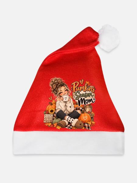 Kürbiszeit Mama Cozy - Weihnachtsmütze - Rot