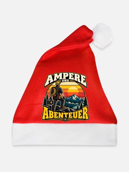 Ampere und Abenteuer – Elektriker Bersteigen - Weihnachtsmütze - Rot