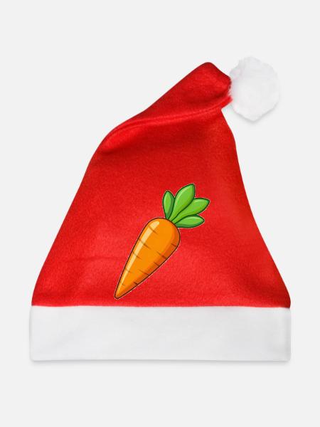 Karotten-Karotten-Gemüse - Weihnachtsmütze - Rot - Vorne