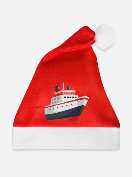 Schiff - Weihnachtsmütze - Rot