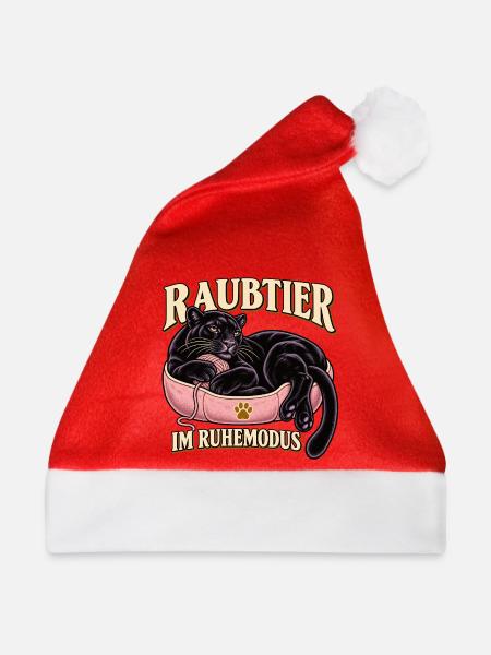 Raubtier im Ruhemodus - Weihnachtsmütze - Rot