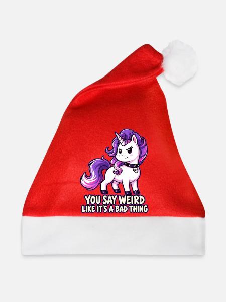 Eigenwilliges Einhorn - Weihnachtsmütze - Rot
