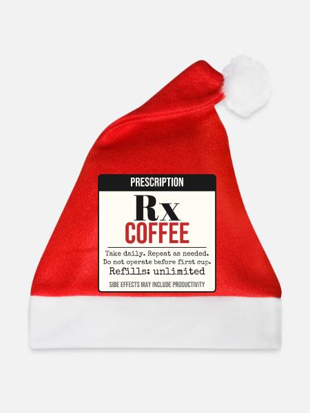 Rezept: Kaffee – Täglich einnehmen - Weihnachtsmütze - Rot
