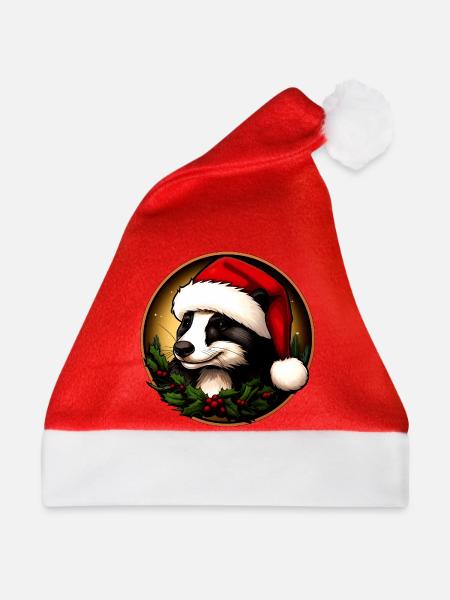 Dachse Weihnachten / Weihnachtsmann Marder - Weihnachtsmütze - Rot