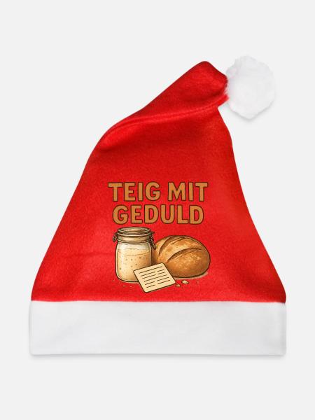 Geschenk für Sauerteig-Anfänger mit Backlust - Weihnachtsmütze - Rot