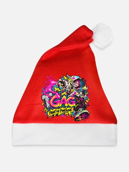 Street Art & Graffiti × Wortspiele - Weihnachtsmütze - Rot