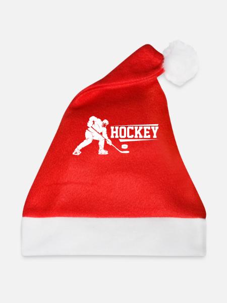 Hockey Eishockey Hockey Fan Hockey Spieler - Weihnachtsmütze - Rot