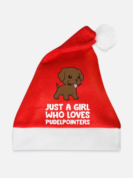 Just a Girl Who Loves Pudelpointers - Weihnachtsmütze - Rot - Vorne