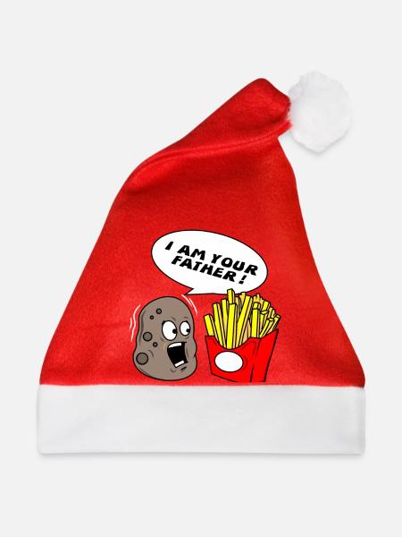 Star Kartoffel Pommes Frites Wars Vater Geschenk - Weihnachtsmütze - Rot