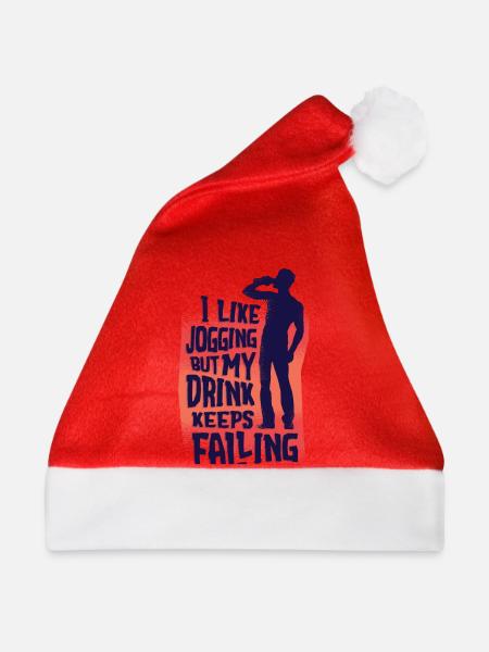 Joggen - Weihnachtsmütze - Rot - Vorne