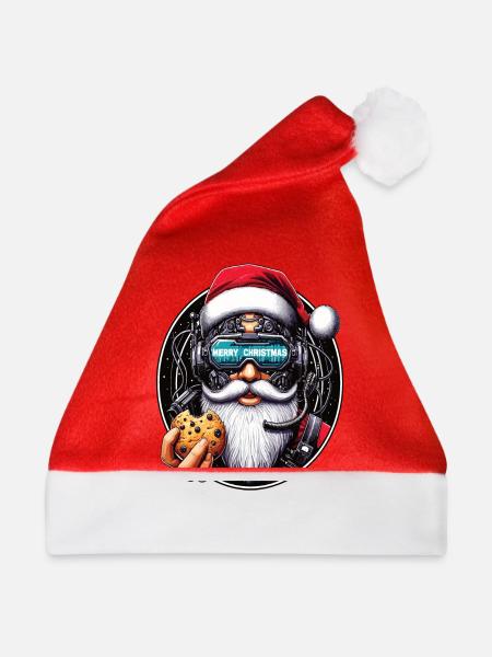 Weihnachtsmann Cyberpunk - Weihnachtsmütze - Rot