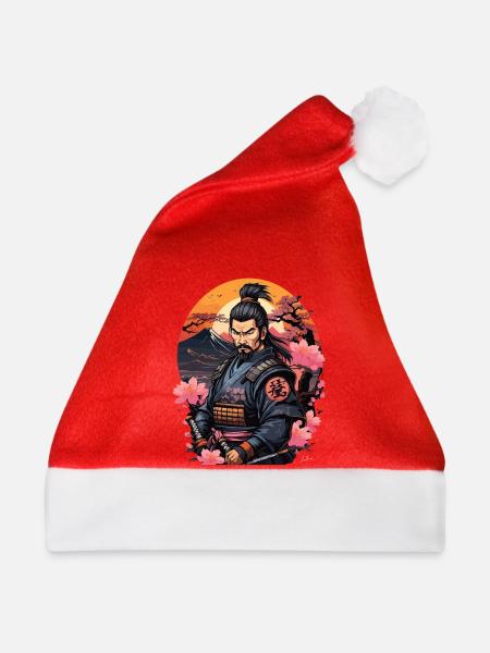 Samurai Japan Kirsche - Weihnachtsmütze - Rot