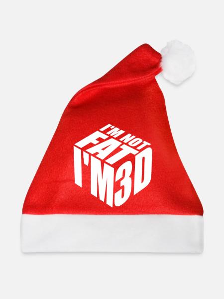 I'm not fat I'm 3D - Weihnachtsmütze - Rot - Vorne