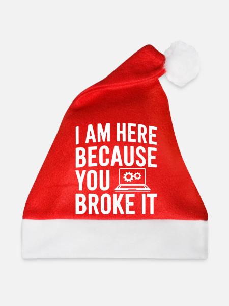 Administrator Support Nerd Computer Tech - Weihnachtsmütze - Rot - Vorne