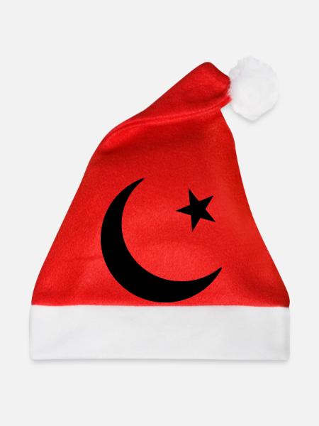 Symbol des Islam - Weihnachtsmütze - Rot - Vorne