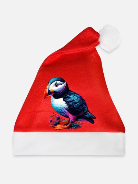 Papageitaucher - Weihnachtsmütze - Rot - Vorne
