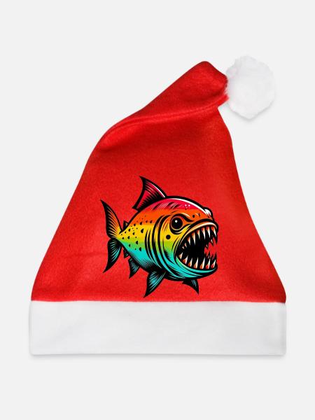 Piranha - Weihnachtsmütze - Rot
