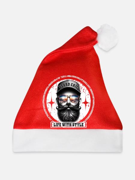 Beard Chic Crépuscule - Weihnachtsmütze - Rot
