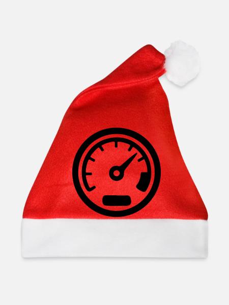 Tacho Kmh Speed Icon - Weihnachtsmütze - Rot