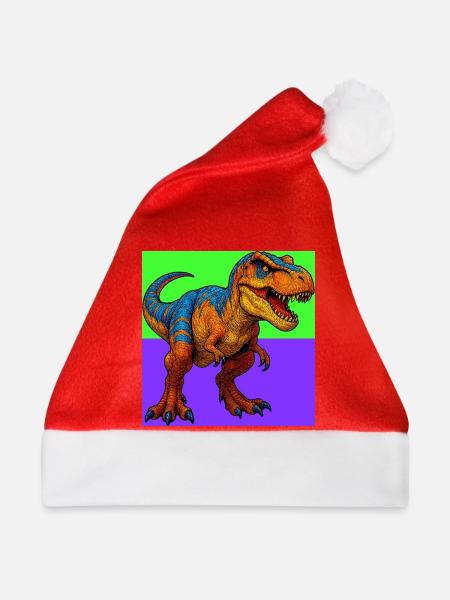 Dinosaurier - Weihnachtsmütze - Rot