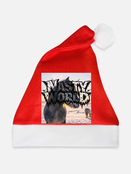 Dark Horse Silhouette Logo - Weihnachtsmütze - Rot
