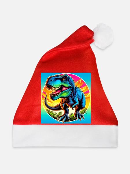 Dinosaurier - Weihnachtsmütze - Rot