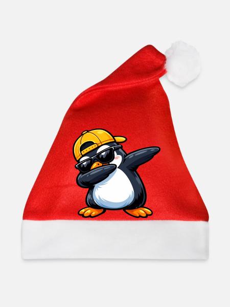 Dabbing Penguin - Weihnachtsmütze - Rot