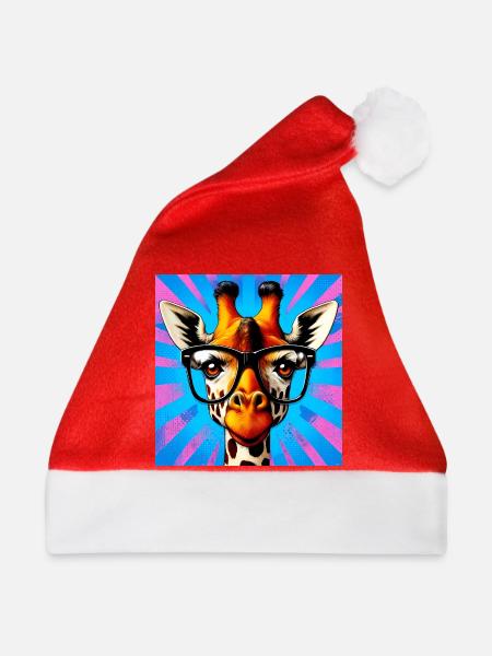 Giraffe - Weihnachtsmütze - Rot