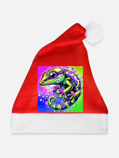 Gecko - Weihnachtsmütze - Rot