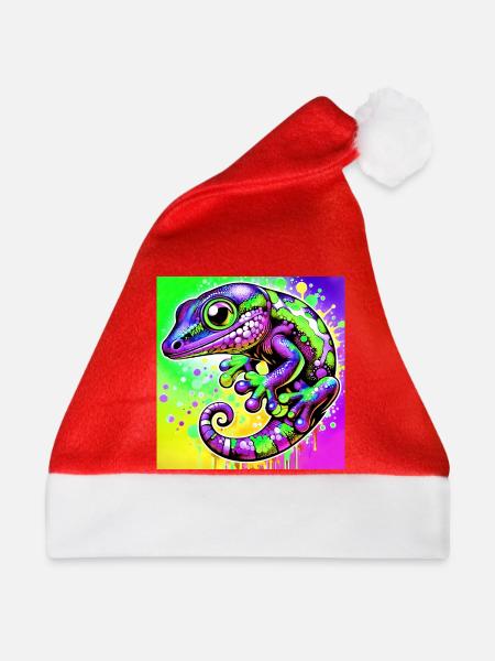 Gecko - Weihnachtsmütze - Rot